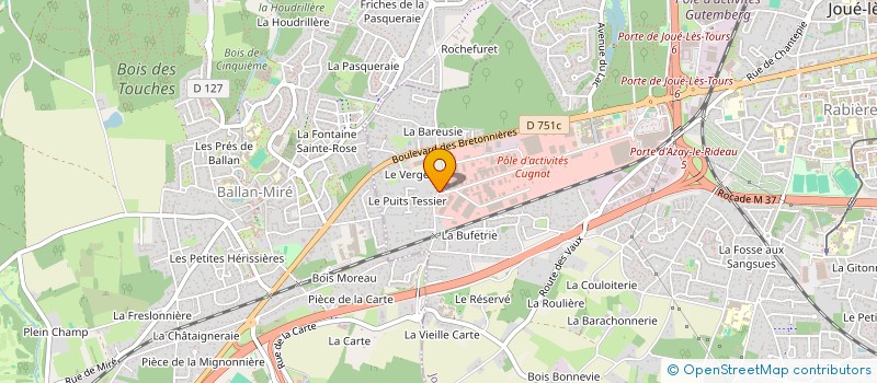 localisation de l'entreprise SCI DES 4L à JOUE-LES-TOURS
