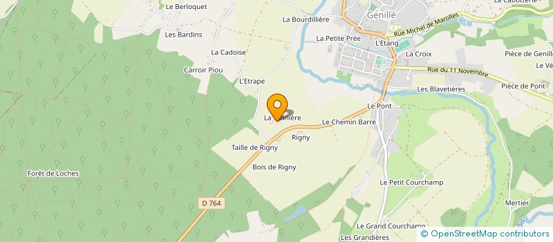 localisation de l'entreprise SCI DES 5 TERRES  GENILLE