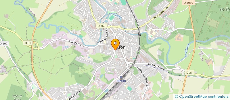 localisation de l'entreprise SCI DES 6 L  HIRSON