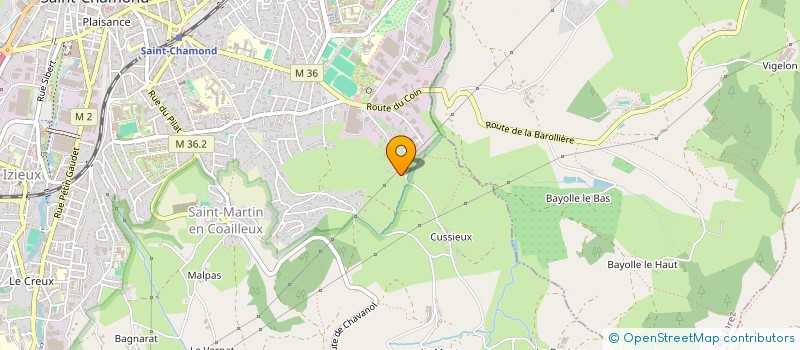 localisation de l'entreprise SCI DES A.V.MARTYRS  SAINT-CHAMOND