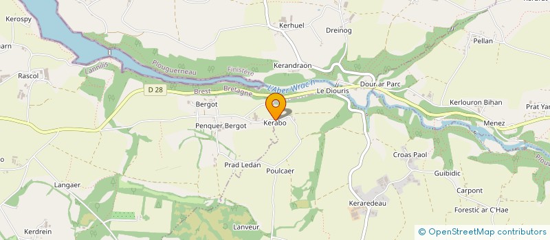 localisation de l'entreprise SCI DES ABERS  LANNILIS