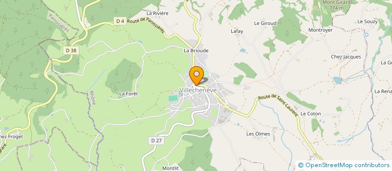 localisation de l'entreprise SCI DES ACAMPADIS  VILLECHENEVE