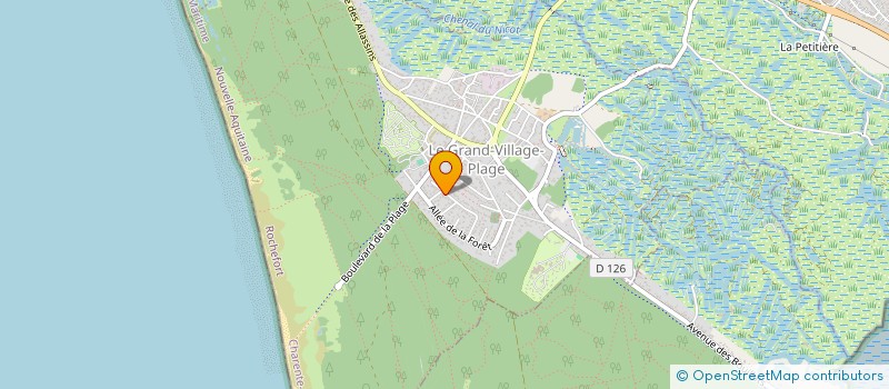 localisation de l'entreprise SCI DES AIRES  LE GRAND-VILLAGE-PLAGE