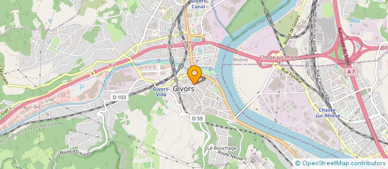 localisation de l'entreprise SCI DES AJONCS  GIVORS