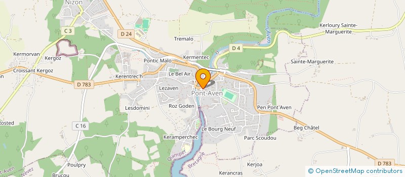 localisation de l'entreprise SCI DES AJONCS D OR  PONT-AVEN