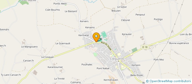 localisation de l'entreprise SCI DES AJONCS D'OR  CLEGUEREC