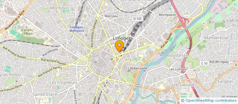 localisation de l'entreprise SCI DES ALIZEES à LIMOGES