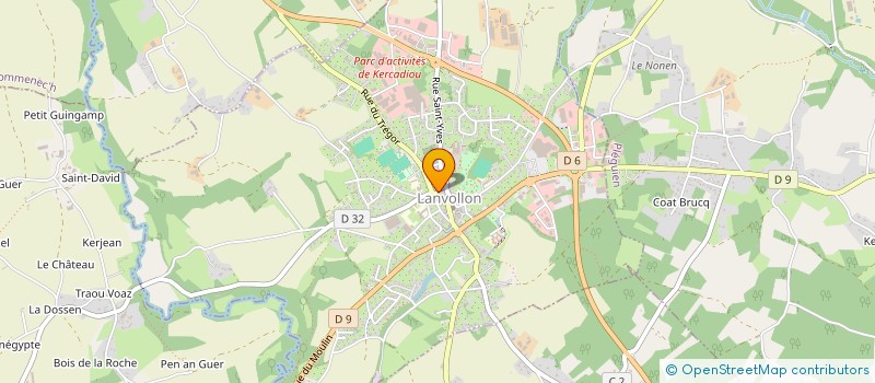 localisation de l'entreprise SCI DES ALIZES  LANVOLLON