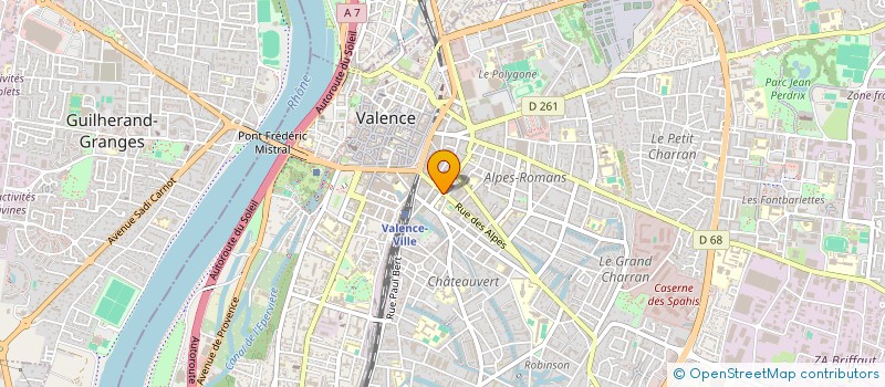 localisation de l'entreprise SCI DES ALPES à VALENCE