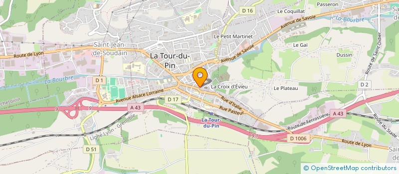 localisation de l'entreprise SCI DES ALPES  LA TOUR-DU-PIN