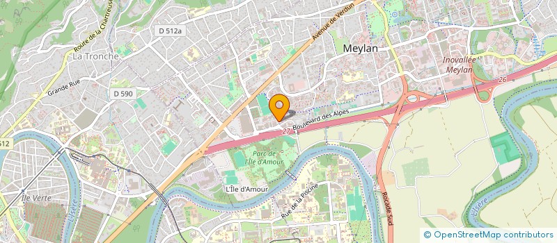 localisation de l'entreprise SCI DES ALPES  MEYLAN