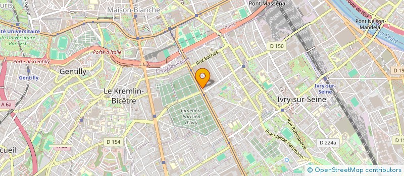 localisation de l'entreprise SCI DES AMIS DE EMSI  IVRY-SUR-SEINE