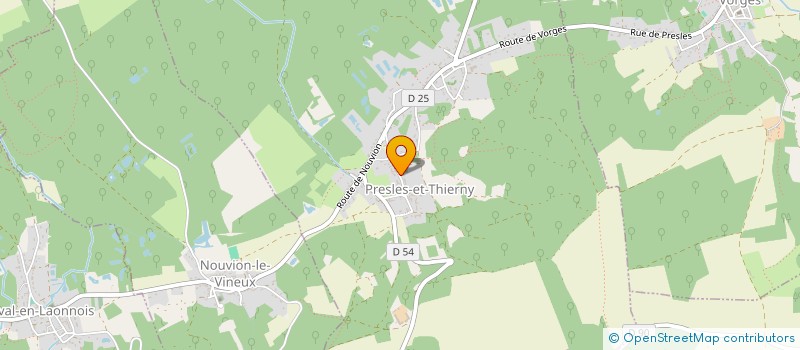 localisation de l'entreprise SCI DES AMIS DE LA NATURE  PRESLES-ET-THIERNY