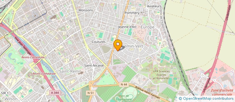 localisation de l'entreprise SCI DES ANCIENS SALARIES DEBAR  REIMS