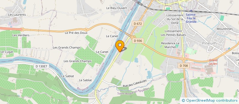 localisation de l'entreprise SCI DES ARCADES  PINEUILH