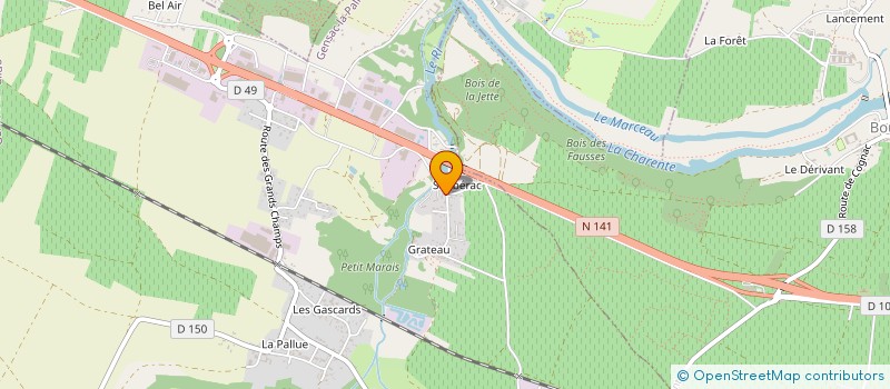 localisation de l'entreprise SCI DES ARCADES à GENSAC-LA-PALLUE