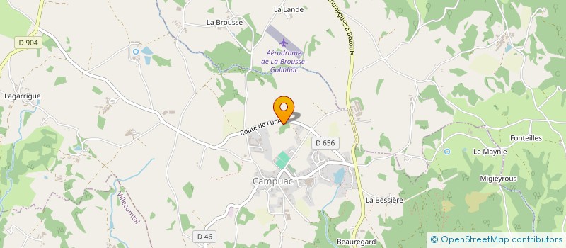 localisation de l'entreprise SCI DES ARGENTIES  CAMPUAC