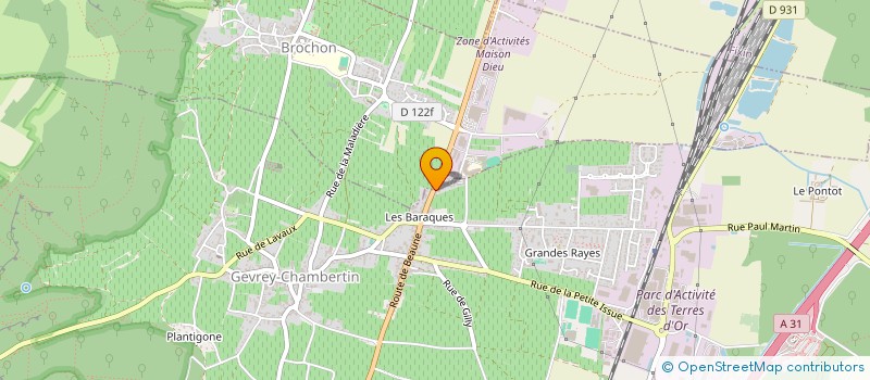 localisation de l'entreprise SCI DES ARTS  GILLY-LES-CITEAUX