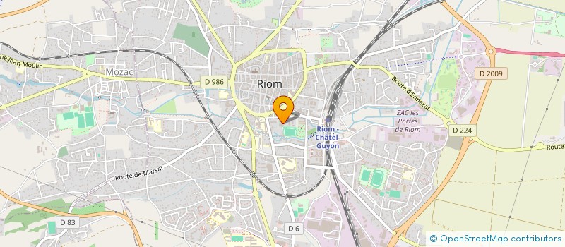 localisation de l'entreprise SCI DES ARTS  RIOM