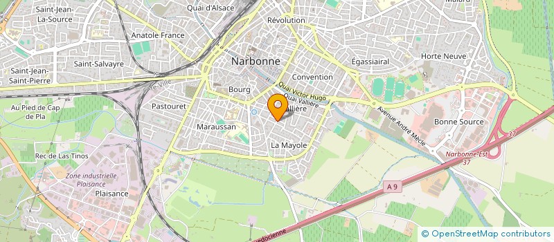 localisation de l'entreprise SCI DES ARTS  NARBONNE