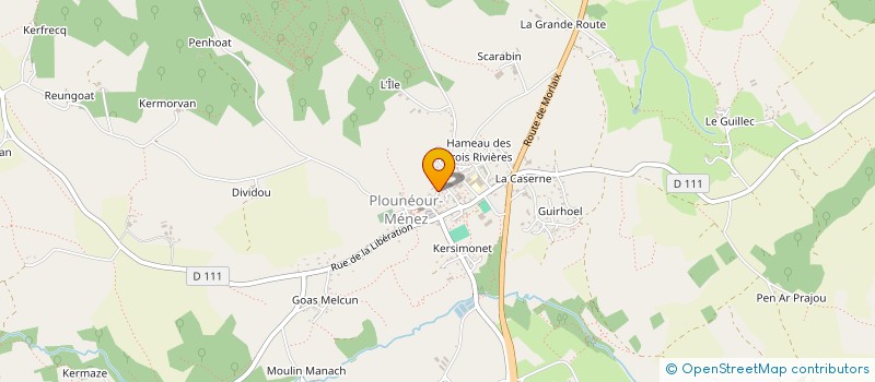 localisation de l'entreprise SCI DES ATELIERS  PLOUNEOUR-MENEZ