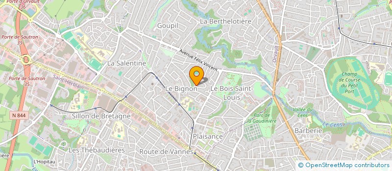 localisation de l'entreprise SCI DES AUBEPINES à ORVAULT