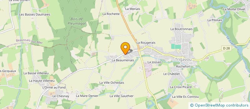 localisation de l'entreprise SCI DES AUBRIAIS  PLESLIN TRIGAVOU