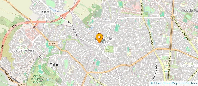 localisation de l'entreprise SCI DES BAINS  FONTAINE-LES-DIJON