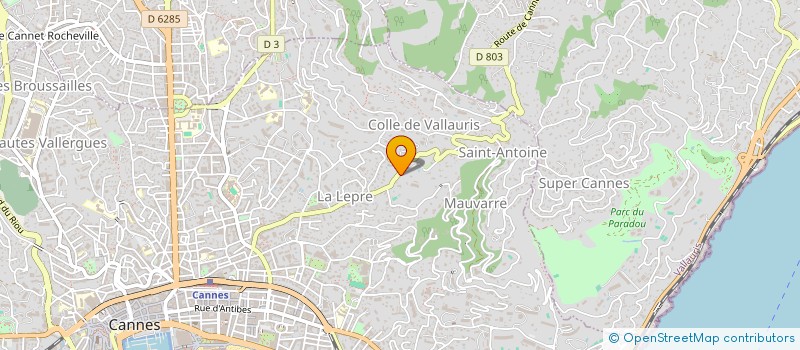 localisation de l'entreprise SCI DES BALVOTTES à CANNES
