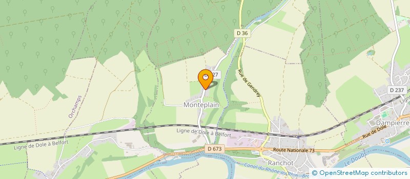 localisation de l'entreprise SCI DES BARAQUES  MONTEPLAIN