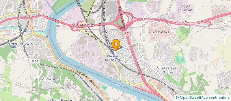 localisation de l'entreprise SCI DES BARBIERES  CHASSE-SUR-RHONE