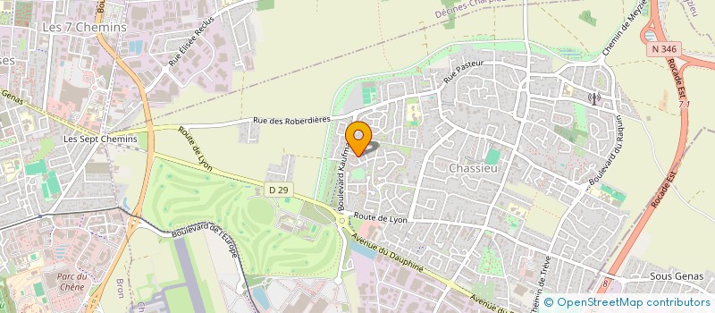localisation de l'entreprise SCI DES BARQUES  CHASSIEU