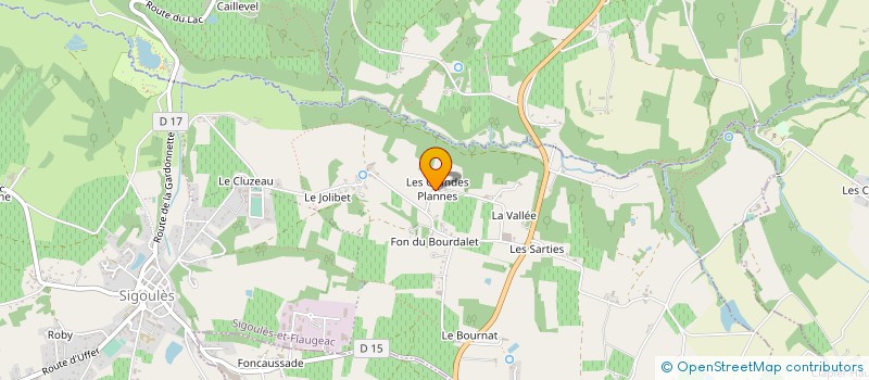 localisation de l'entreprise SCI DES BASTIDES  SIGOULES-ET-FLAUGEAC