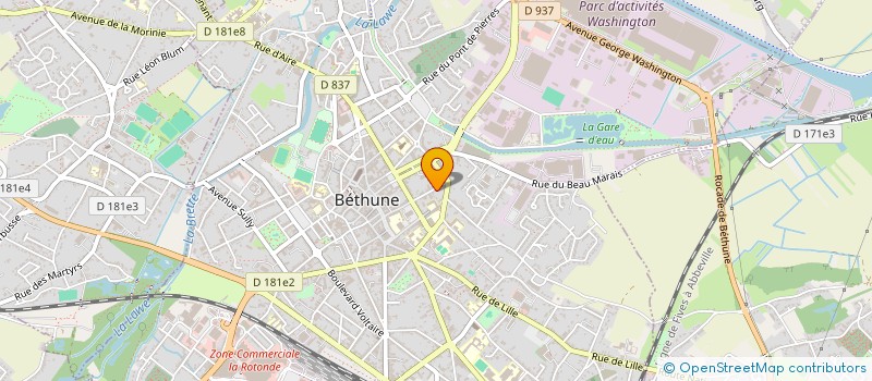 localisation de l'entreprise SCI DES BAUXIS  BETHUNE