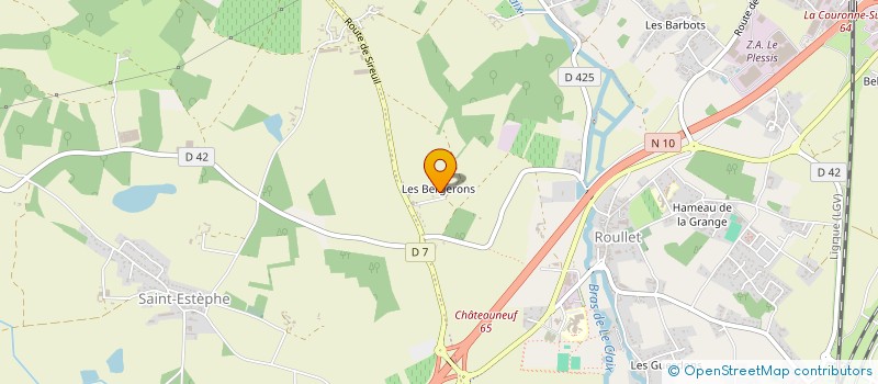 localisation de l'entreprise SCI DES BERGERONS  ROULLET-SAINT-ESTEPHE