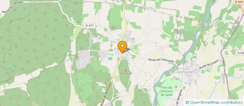 localisation de l'entreprise SCI DES BIOUX  CHAMARET