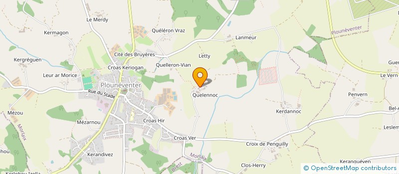 localisation de l'entreprise SCI DES BLEUETS  PLOUNEVENTER