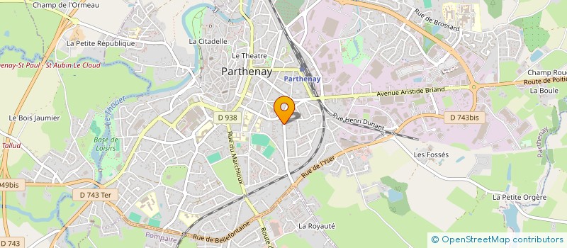 localisation de l'entreprise SCI DES BOIS  PARTHENAY