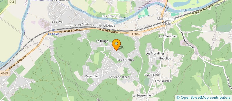 localisation de l'entreprise SCI DES BRANDES  MARSAC-SUR-L'ISLE