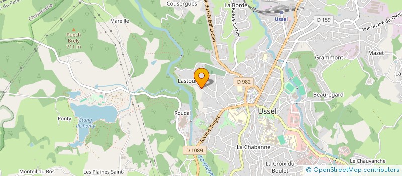 localisation de l'entreprise SCI DES BRICOLOS à USSEL