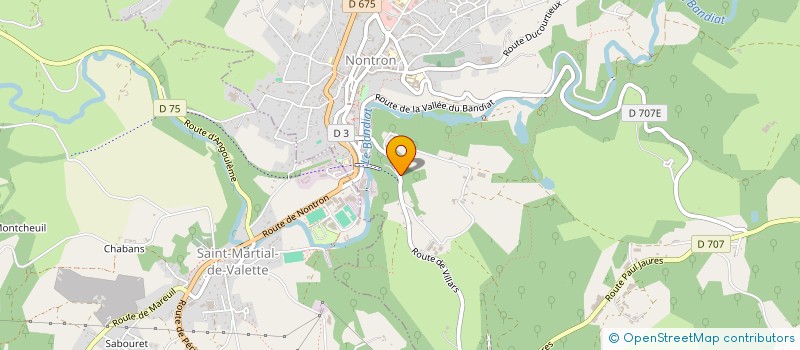 localisation de l'entreprise SCI DES CABANIERS  NONTRON