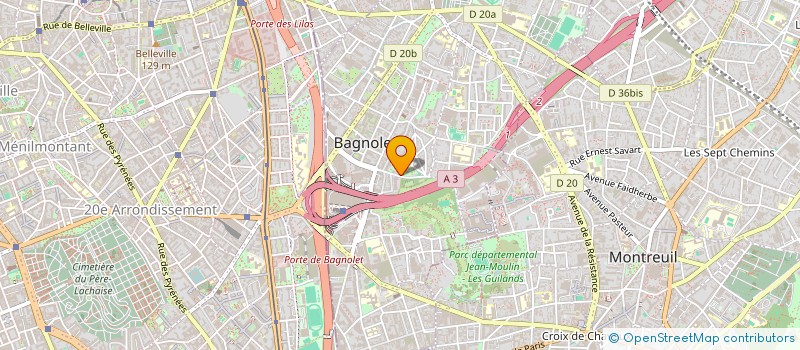 localisation de l'entreprise SCI DES CAILLOUX  BAGNOLET