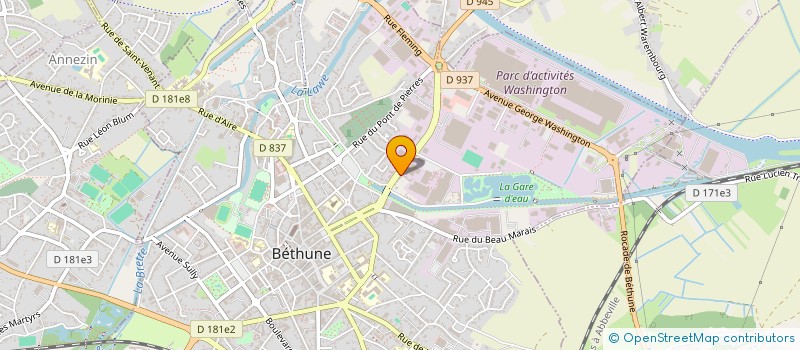 localisation de l'entreprise SCI DES CAMPS  BETHUNE