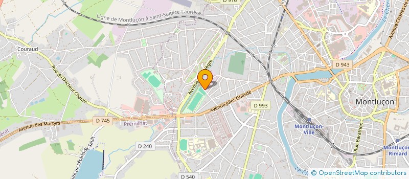 localisation de l'entreprise SCI DES CANARIS à MONTLUCON