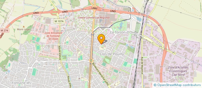 localisation de l'entreprise SCI DES CAPUCINES à DIJON