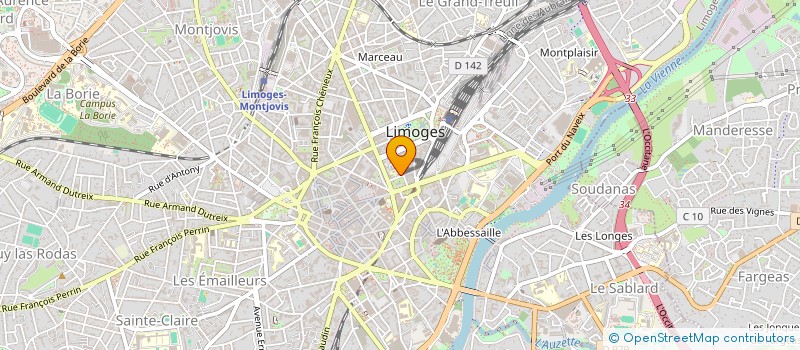 localisation de l'entreprise SCI DES CARLETS à LIMOGES