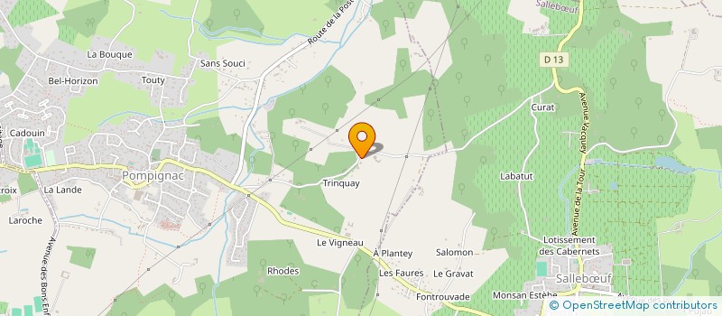 localisation de l'entreprise SCI DES CARMES  POMPIGNAC