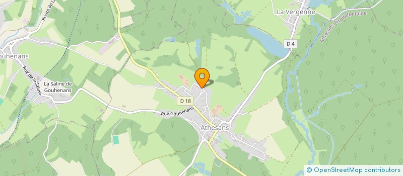 localisation de l'entreprise SCI DES CARRIERES  ATHESANS-ETROITEFONTAINE