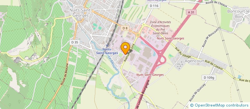 localisation de l'entreprise SCI DES CAVES DE LA BARRADE à NUITS-SAINT-GEORGES