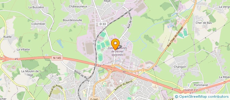 localisation de l'entreprise SCI DES CERISIERS  GUERET